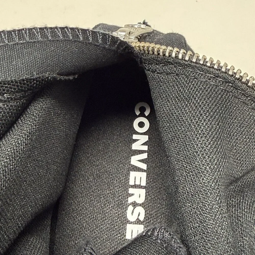 Converse XXHI Knee High Sneakers Mens 13 Triple Black Back Zipper Skater Punk - Picture 11 of 14